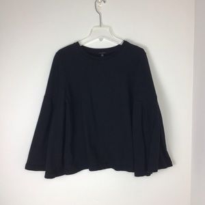 Banana Republic Bell Sleeved Black Top L